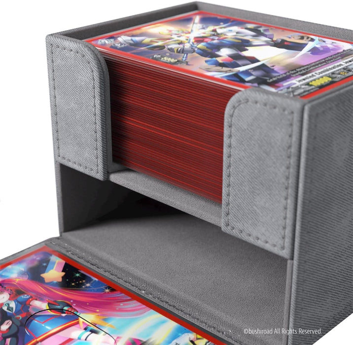 Gamegenic Cardfight!! Vanguard Nation's Vault | Premium Deck Box | Holds up to 50 Double-Sleeved Cards | Extra Drawer for Power Counters and Accessories | Brandt Gate - Gray Color | Made