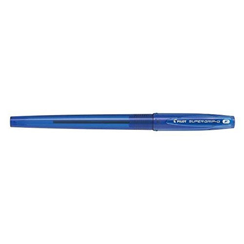 Pilot 12 Piece Pack - Supergrip G Cap Ball Pen with 0.7 mm Fine Tip, Blue