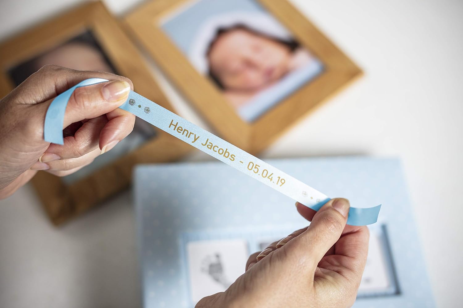 Brother TZe-RL34 Labelling Tape Cassette, Gold on Light Blue, 12mm (W) x 4M (L), Ribbon Tape, Brother Genuine Supplies