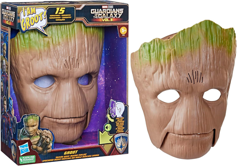Marvel Guardians of The Galaxy Vol.3 Groot Role Play Mask, Talking Groot Mask, Super Hero Mask, Role Play Toys for Kids Ages 5 and Up, Toys
