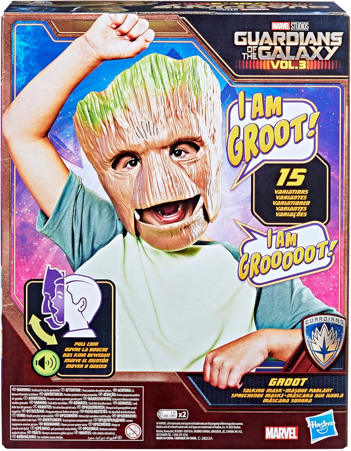Marvel Guardians of The Galaxy Vol.3 Groot Role Play Mask, Talking Groot Mask, Super Hero Mask, Role Play Toys for Kids Ages 5 and Up, Toys
