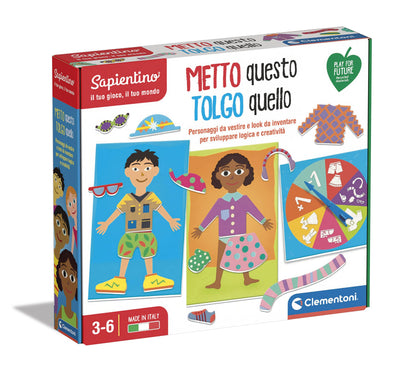 Clementoni- Metto Questo Tolgo Quello Italia Juego Educativo Sapientino, Multicolor, 3 Anni (16129