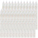 Unique Party 19974-White & Glitter Spiral Birthday Candles, Pack of 24, White