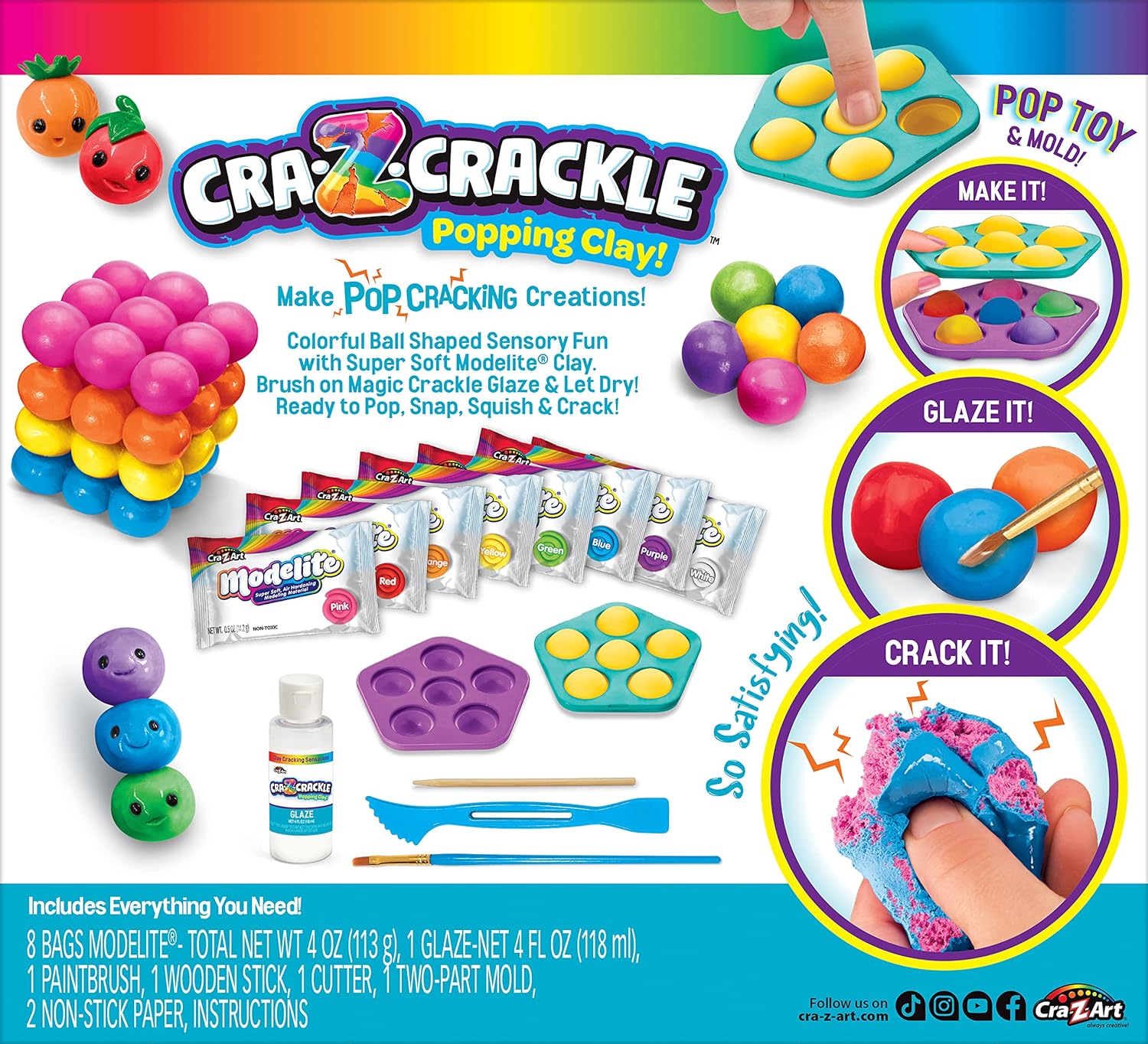 CRAZART - CRACKLE CLAY POP-MAZING SUPER SENSORY SET - (25086)