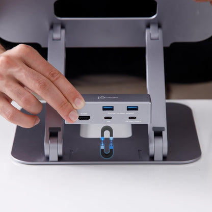 j5create JTS327-N Support pour Ordinateur Multi-Angle avec Dock 4K