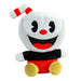 Tomy T12873_BASE Club Mocchi-Cuphead Mega 15-Inch Plush, Cuddly Toy for Boys and Girls Aged 3+, White and Red
