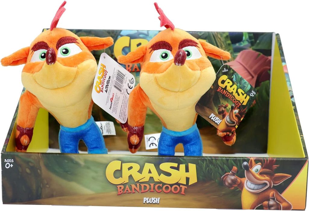 Crash Bandicoot Bandai Plüschtier | 15 cm Plüschtier Sammlerstück | Plushie Mädchen und Jungen Spielzeug für Videospiel-Fans | Sammelbare Kuscheltiere für Jungen und Mädchen Tolle