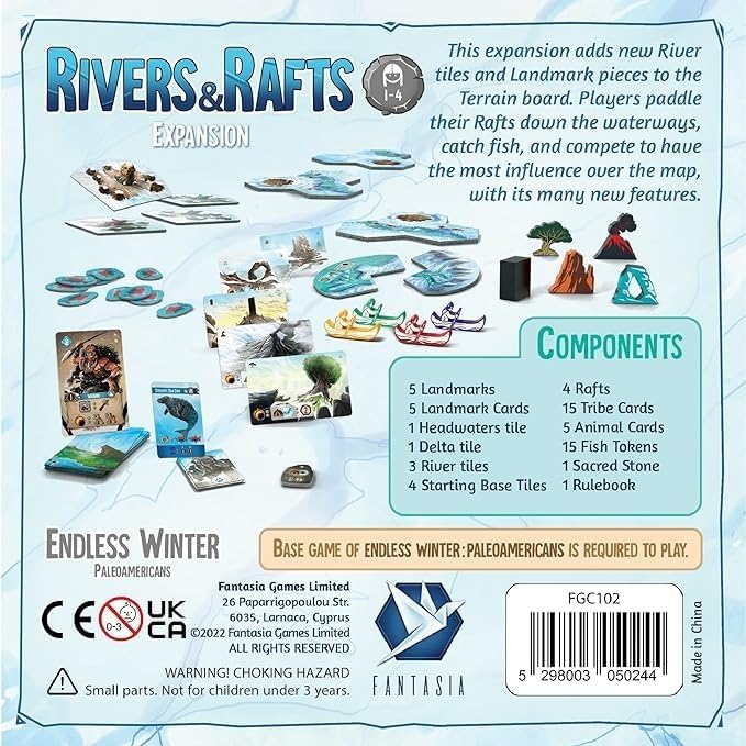 Endless Winter Paleoamericans Rivers & Rafts Board Game Expansion