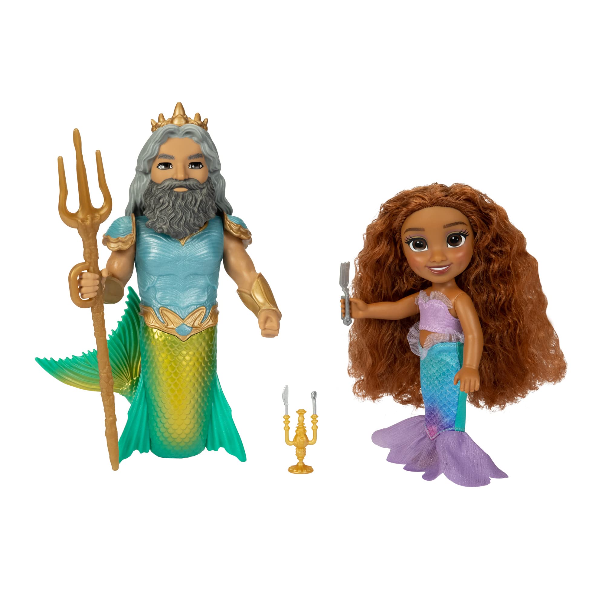 Disney Ariel De Kleine Zeemeermin, Set Van Ariel En Triton, 15 Cm