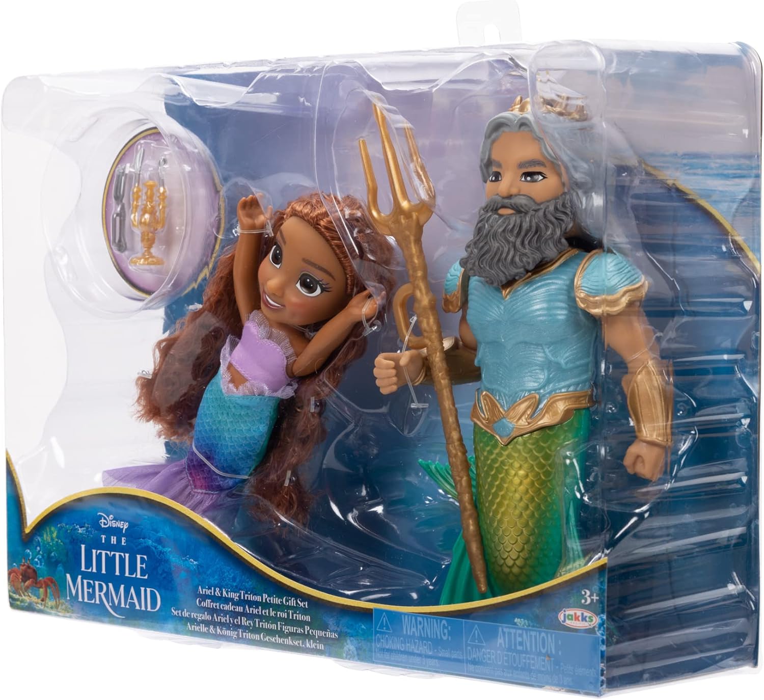 Disney Ariel De Kleine Zeemeermin, Set Van Ariel En Triton, 15 Cm