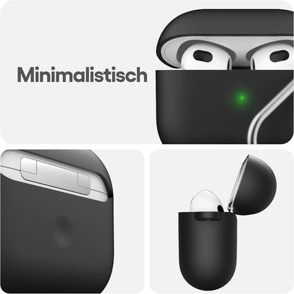 Keybudz - Podskinz Hybridshell Series Keychain Case - Premium Hard Shell Triple Layer Case For Your Airpods 3 (Color: Bl