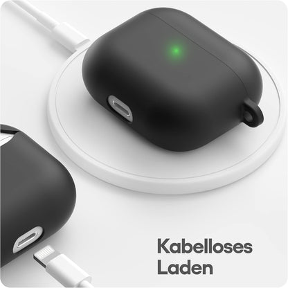 Keybudz - Podskinz Hybridshell Series Keychain Case - Premium Hard Shell Triple Layer Case For Your Airpods 3 (Color: Bl