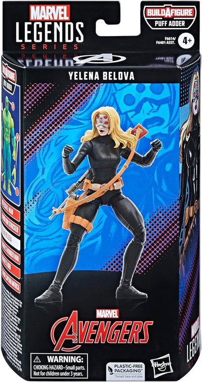 Marvel Hasbro Legends Series: Yelena Belova Black Widow, Classic Comic Legends Action Figure, 15 cm