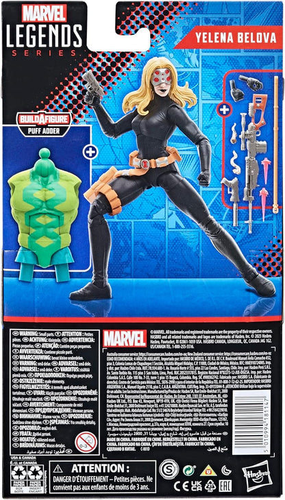 Marvel Hasbro Legends Series: Yelena Belova Black Widow, Classic Comic Legends Action Figure, 15 cm