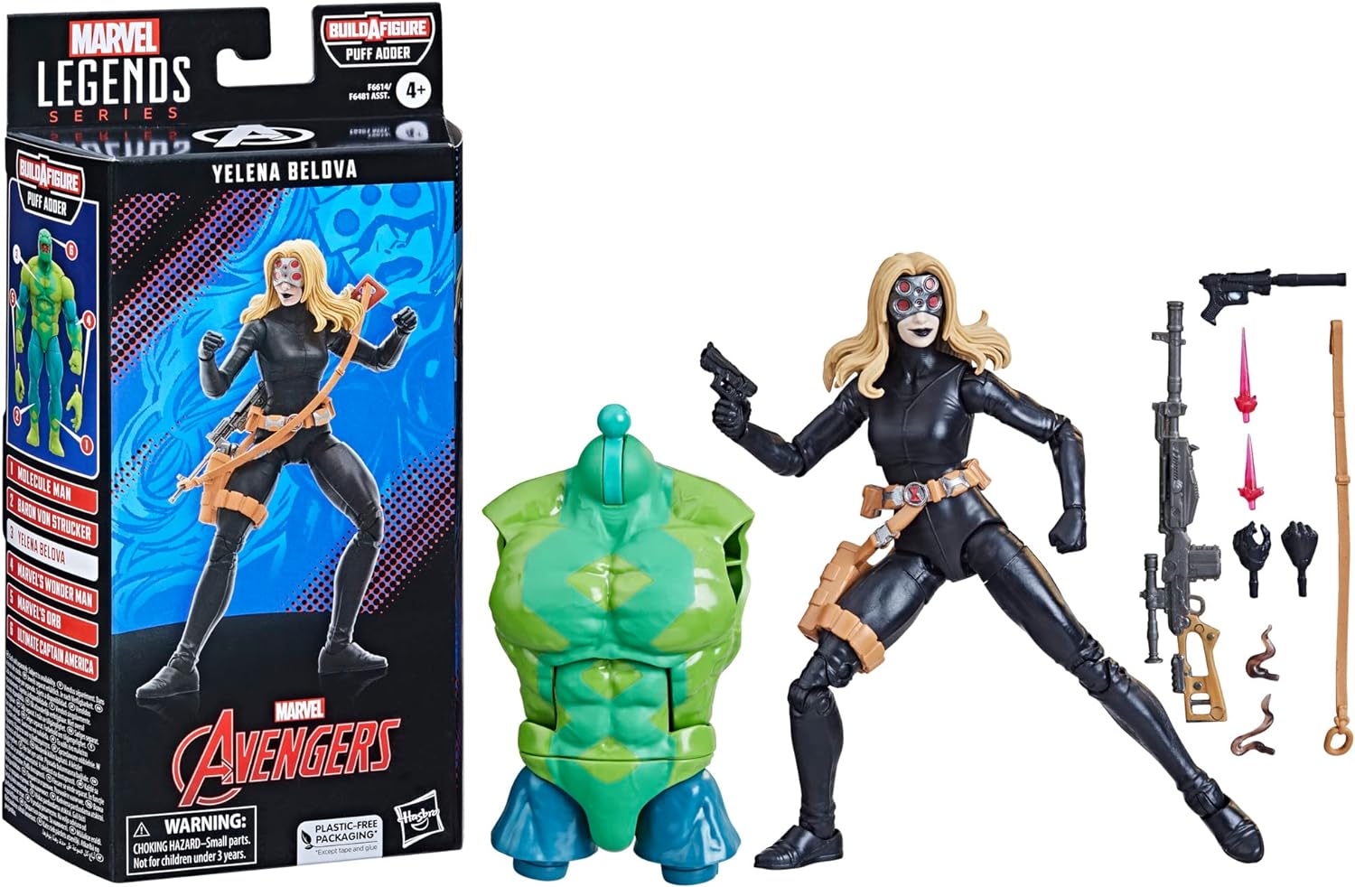 Marvel Hasbro Legends Series: Yelena Belova Black Widow, Classic Comic Legends Action Figure, 15 cm