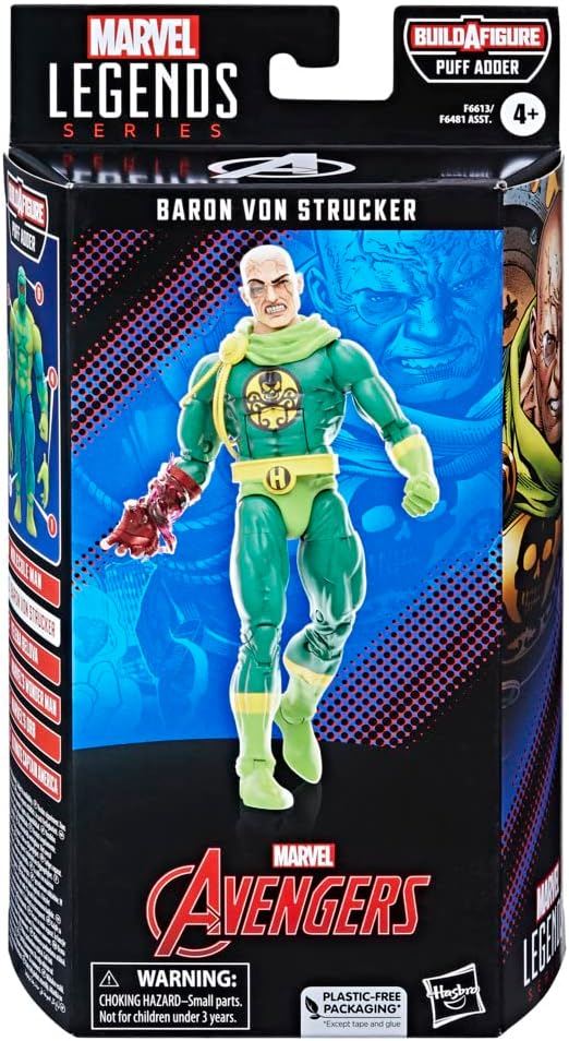 Marvel Hasbro Legends Series: Baron Von Strucker Classic Comic Legends Action Figure, 15 CM