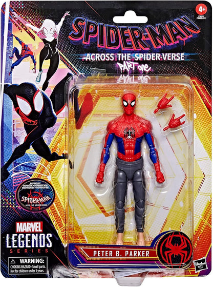 Spider-Man Marvel Legends Series Across The Spider-Verse Peter B Parker 6-inch Action Figure Toy, 2 Accessories