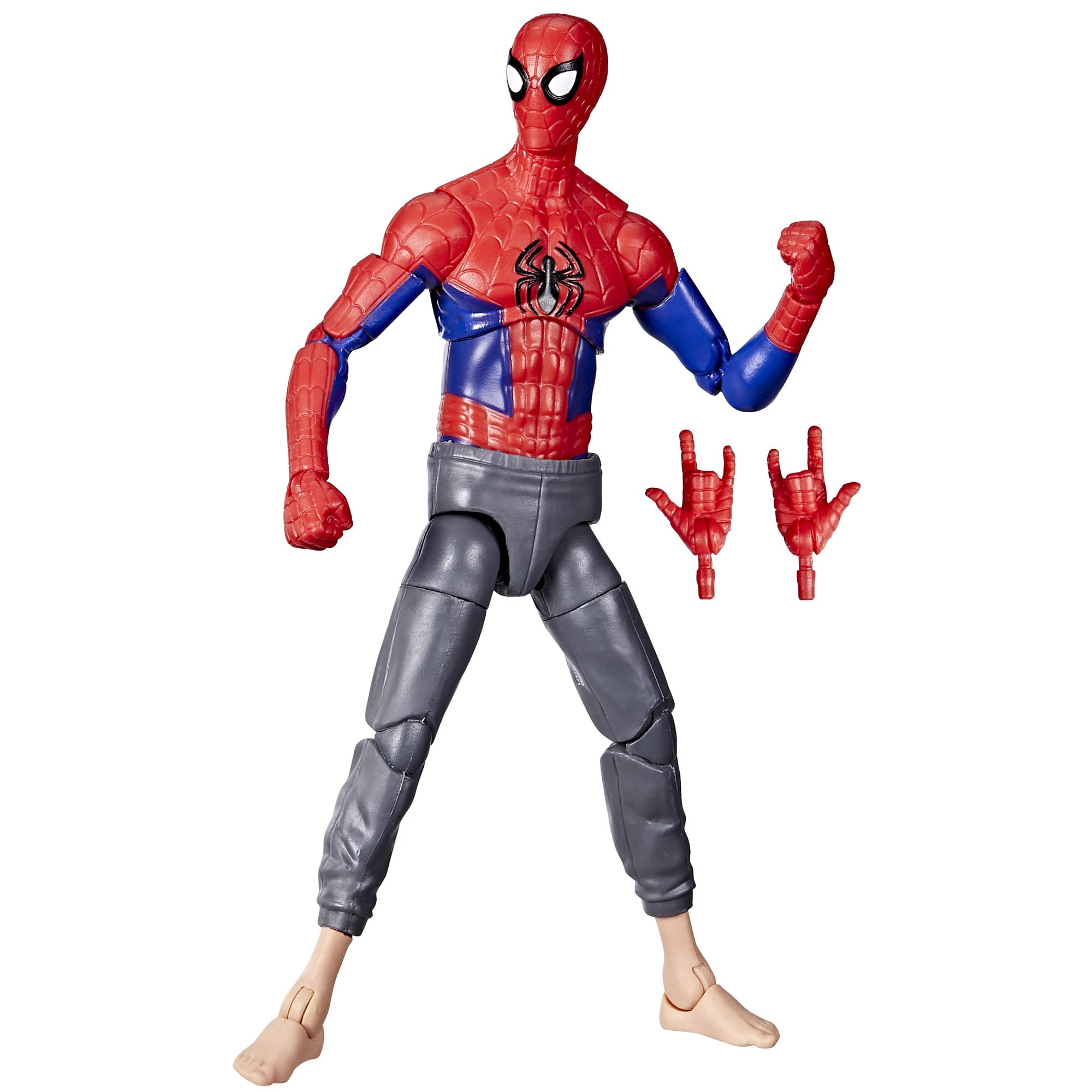 Spider-Man Marvel Legends Series Across The Spider-Verse Peter B Parker 6-inch Action Figure Toy, 2 Accessories