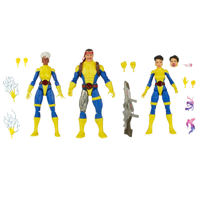 marvel Legends Series Forge, Storm, & Jubilee X-Men 60th Anniversary Action Figure Set, 6-Inch Action Figures