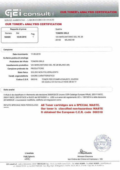 Toner OKI 46507623 for ES7412 ES 7412 n dn - Cyan - Duration 11,500 pages - Refurbished - Made In Italy