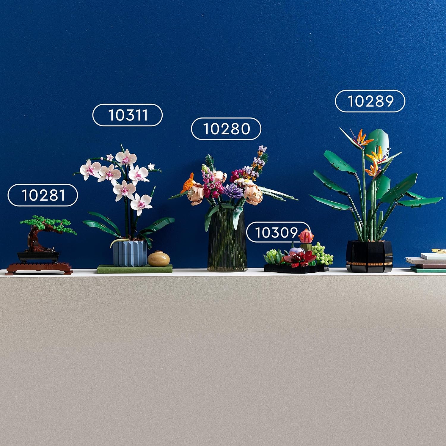 LEGO 10309 Icons Succulents Artificial Plants Set for Adults, Home Décor, Creative Hobby, Gift Idea for Her & Him, Botanical Collection (Build 9 Small Plants), Flower Bouquet Kit Succulent Single