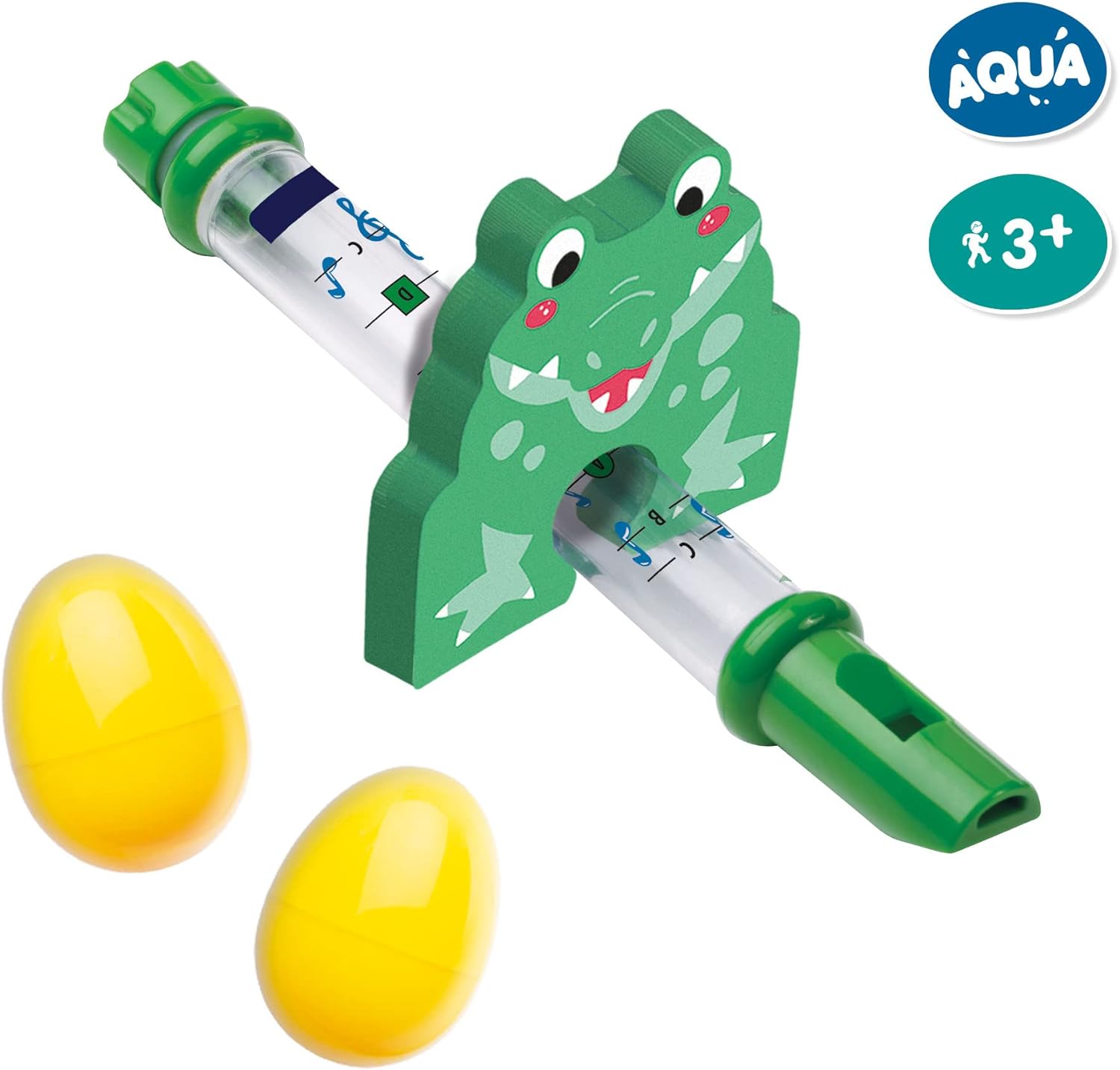 SES Creative 13059 Croco music in the bath - Water flute can be filled with water; Water level changes the pitch of the flute; Age 3+