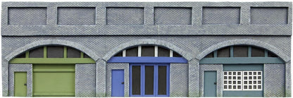 Hornby Low Relief Viaduct with Lock Ups 2 Engineers Blue Brick