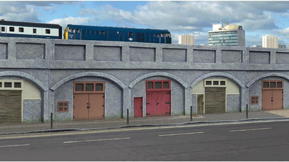 Hornby Low Relief Viaduct with Lock Ups 2 Engineers Blue Brick