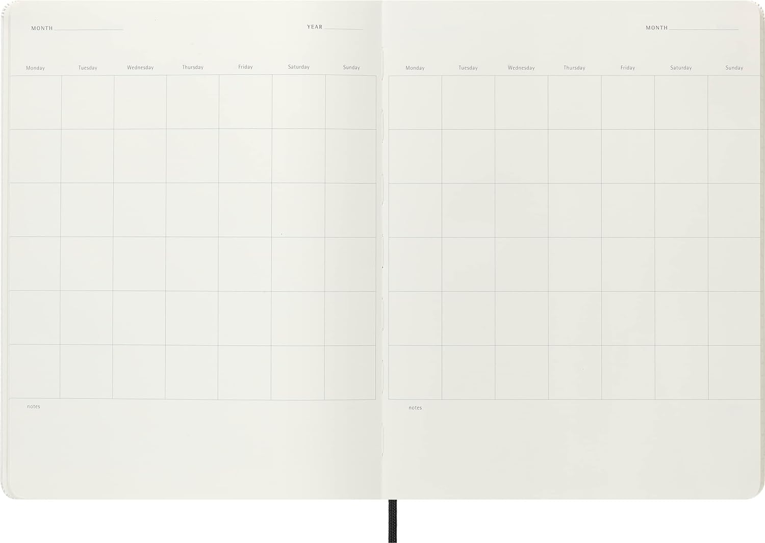 Moleskine x Lorenzo Petrantoni, Unplanned Planner with Collector's Box, Limited Edition Hard Cover and Elastic Closure Weekly Notebook, Size Extra Large 19x26 cm