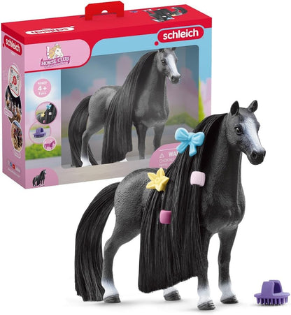 schleich Horse Club 42620 Sofia's Beauties Quarter Horse Mare Styling 8pc Figurine Playset - Quarter Horse Mare Beauty Figure with Brushable Hair Playset Accessories - Horse Toys Gift for Kids Ages 4+