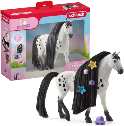 schleich Horse Club 42622 Sofia's Beauties Knabstrupper Stallion Beauty Horse with Brushable Hair - 8pc Styling Figurine and Playset Accessories - Perfect Horse Toys Gift for Boys, Girls, Kids Ages 4+
