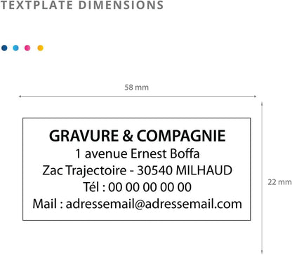Trodat Printy 4913 -Self Inking Stamp - Customizable Stamp - 5 lines - Textplate Dimensions 58 x 22 mm - 10 Colours Available (Rouge – Red