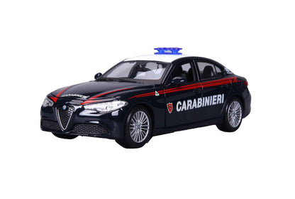 Bburago - Carabinieri Modelauto 1:24 – Realistische Politiewagen, Officiële Licentie, Verzamelaarsmodel of Speelgoedauto, Willekeurige Selectie, Vanaf 3 Jaar