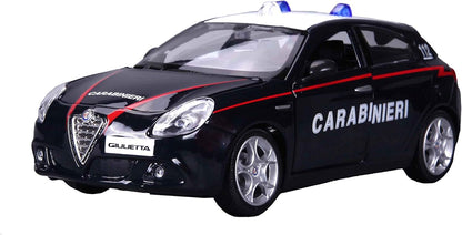 Bburago - Carabinieri Modelauto 1:24 – Realistische Politiewagen, Officiële Licentie, Verzamelaarsmodel of Speelgoedauto, Willekeurige Selectie, Vanaf 3 Jaar