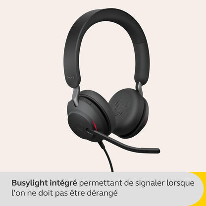 Jabra Evolve2 40 SE Headset Wired Head-band Calls/Music USB Type-C Black
