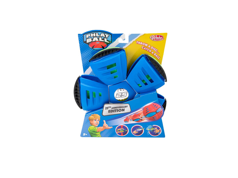 Wahu Phlat Ball Classic Blau, Transformierbare Wurfscheibe, Outdoor-Spiele für Kinder ab 5 Jahren, Innovative Kugel 15,7 cm, Frisbee 22,9 cm, Outdoor-Spiel für 2 Spieler und mehr