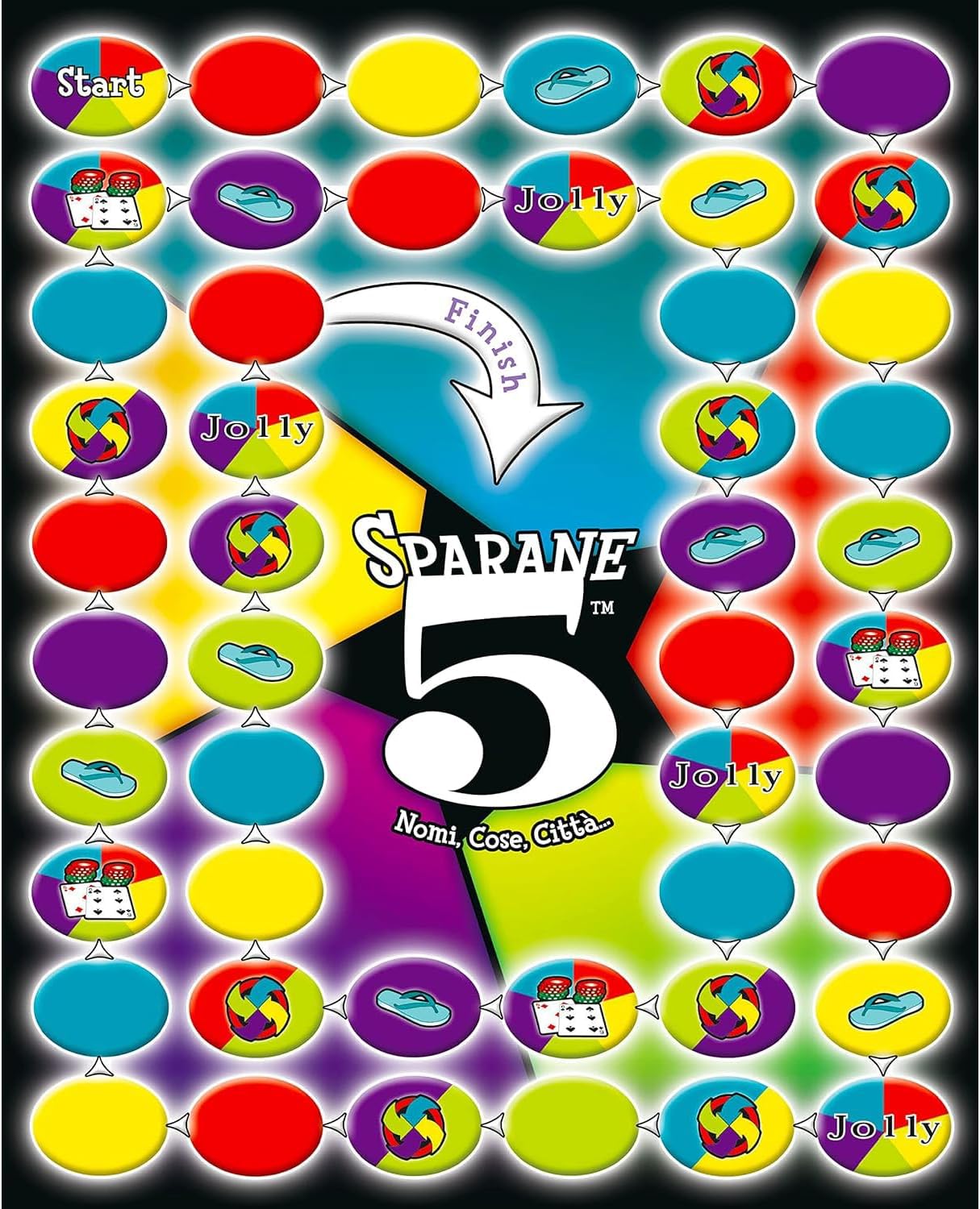 GOLIATH Sparane 5, Name 5, 926349.006 Board Game, Card Game and Questions for the Family, Ages Twelve and Up, Multicoloured, 926349.006