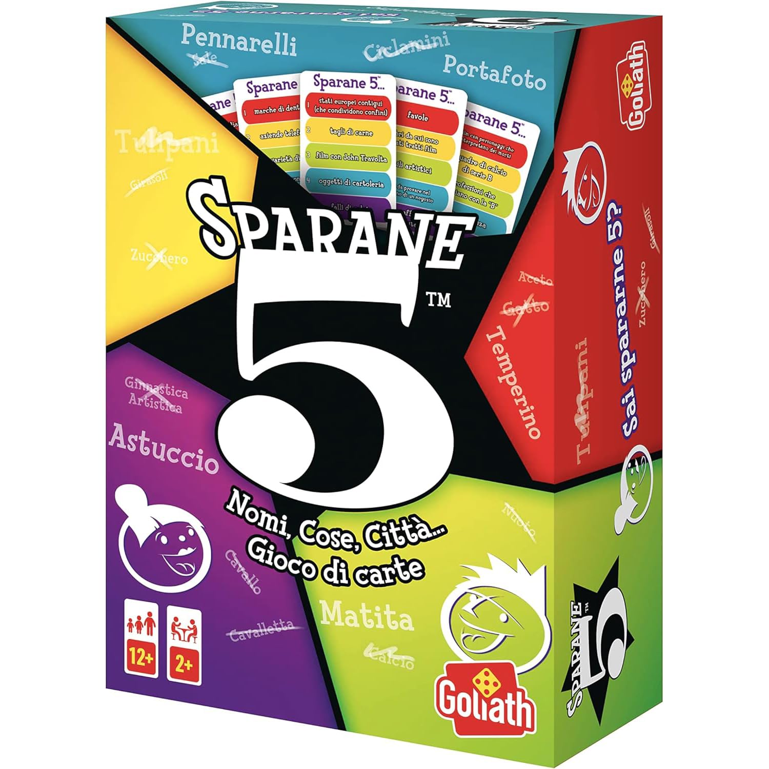 GOLIATH Sparane 5, Name 5, 926349.006 Board Game, Card Game and Questions for the Family, Ages Twelve and Up, Multicoloured, 926349.006