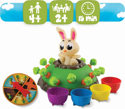 Goliath Acchiappa il Coniglio, Gioco da Tavolo per Bambini e Bambine dai 4 Anni in su, Gioco d'Azione con Coniglio e Carote, Stimola i Riflessi, Gioco per Regalo