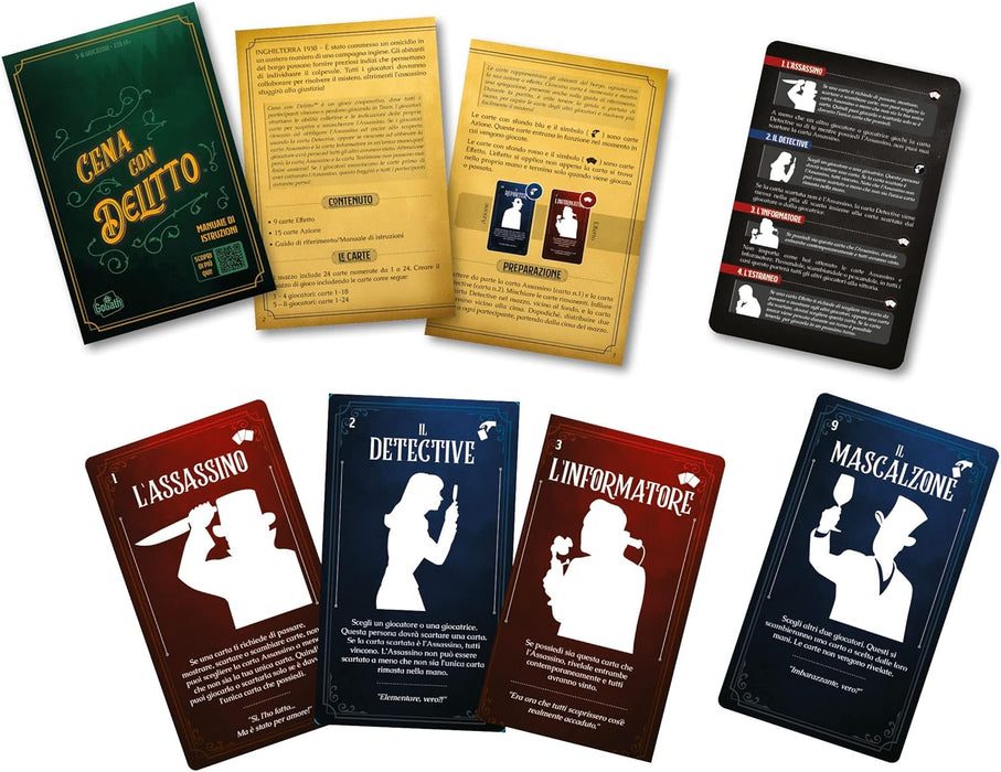 Dinner with Crime, Collaborative Card Game, Discover the killer with your friends, aged 14 and up
