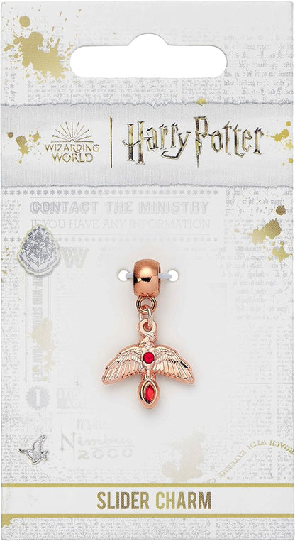 Carat Shop Official Harry Potter Fawkes Rose Gold Plated Slider Charm