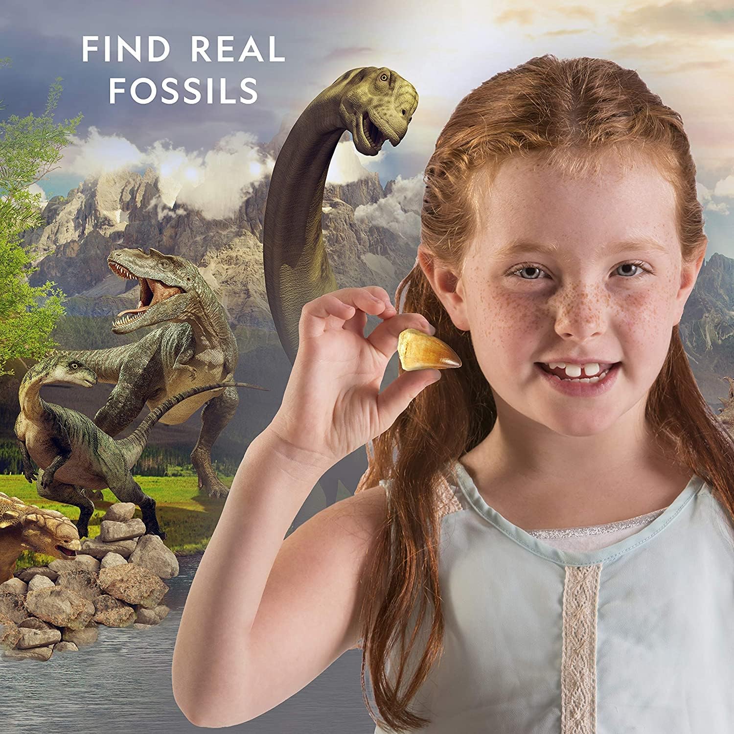 NATIONAL GEOGRAPHIC Bandai Kit di ispezione - 3 fossili di Dinosauro da estrarre - Gioco scientifico educativo - STEM - JM80568M