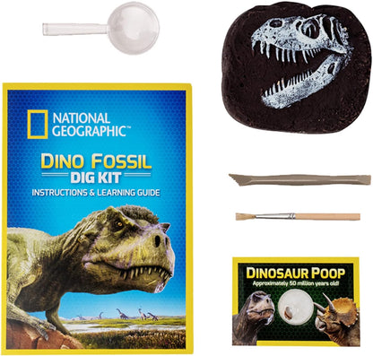 NATIONAL GEOGRAPHIC Bandai Kit di ispezione - 3 fossili di Dinosauro da estrarre - Gioco scientifico educativo - STEM - JM80568M