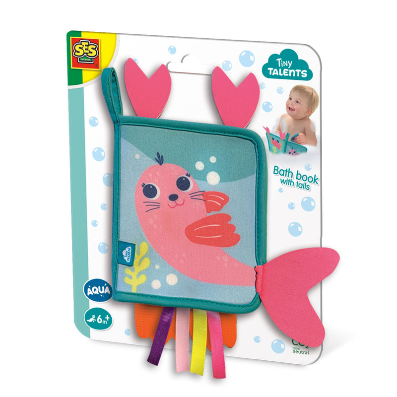 SES Creative 13057 Animals Bath Book with Tails, Multi, One Size