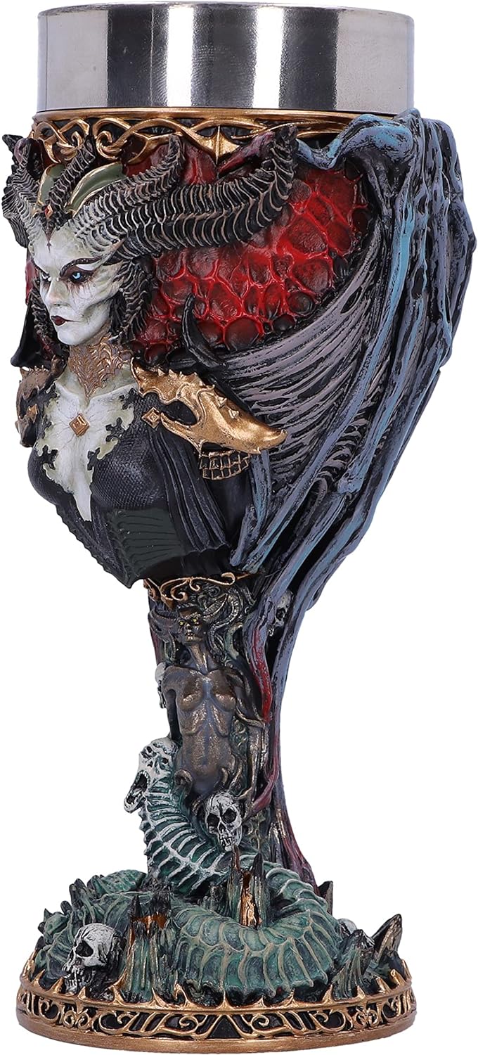 Nemesis Now B6442X3 Diablo IV Lilith Goblet 19.5cm, Black
