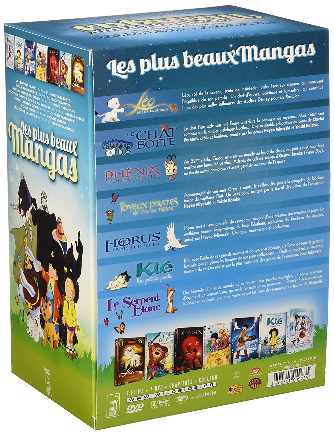 Coffret les plus beaux mangas 7 films