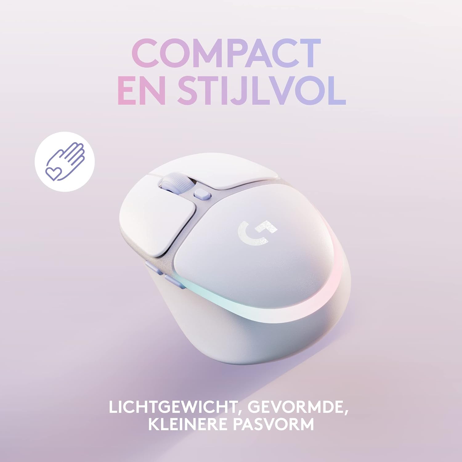 Logitech G G705 Wireless Gaming Mouse, Customisable LIGHTSYNC RGB Lighting, LIGHTSPEED Wireless, Bluetooth Connectivity, Lightweight, PC/Mac/Laptop - White Mist