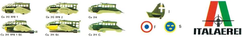 Italeri-106 Caproni CA.313 CA.314, Italaerei Vintage Edition 60 años, Escala 1:72, Kit, plástico para Montar, Modelo, Multicolor (IT0106