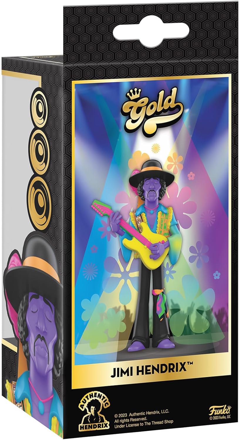 Funko Vinyl Gold 5": Jimi Hendrix - Blacklight - Collectable Vinyl Action Figure - Birthday Gift Idea - Official Merchandise - Ideal Toy for Music Fans - for Your Collection and Display
