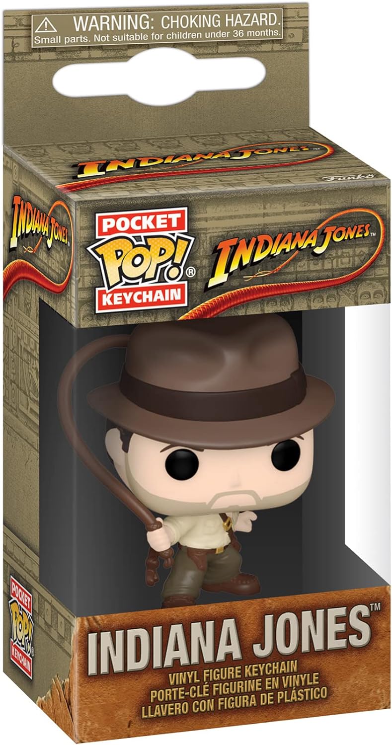 Funko POP! Keychain: Indiana Jones ROTLA - Indiana Jones - Raiders Of the Lost Ark Novelty Keyring - Collectable Mini Figure - Stocking Filler - Gift Idea - Official Merchandise - Movies Fans